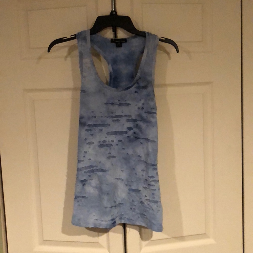 Edgy blue tank top